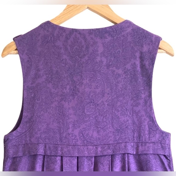 LAURA ASHLEY Vintage Boho Cottagecore Minimalist Floral Paisley Midi Dress Sz 8 - Picture 11 of 13